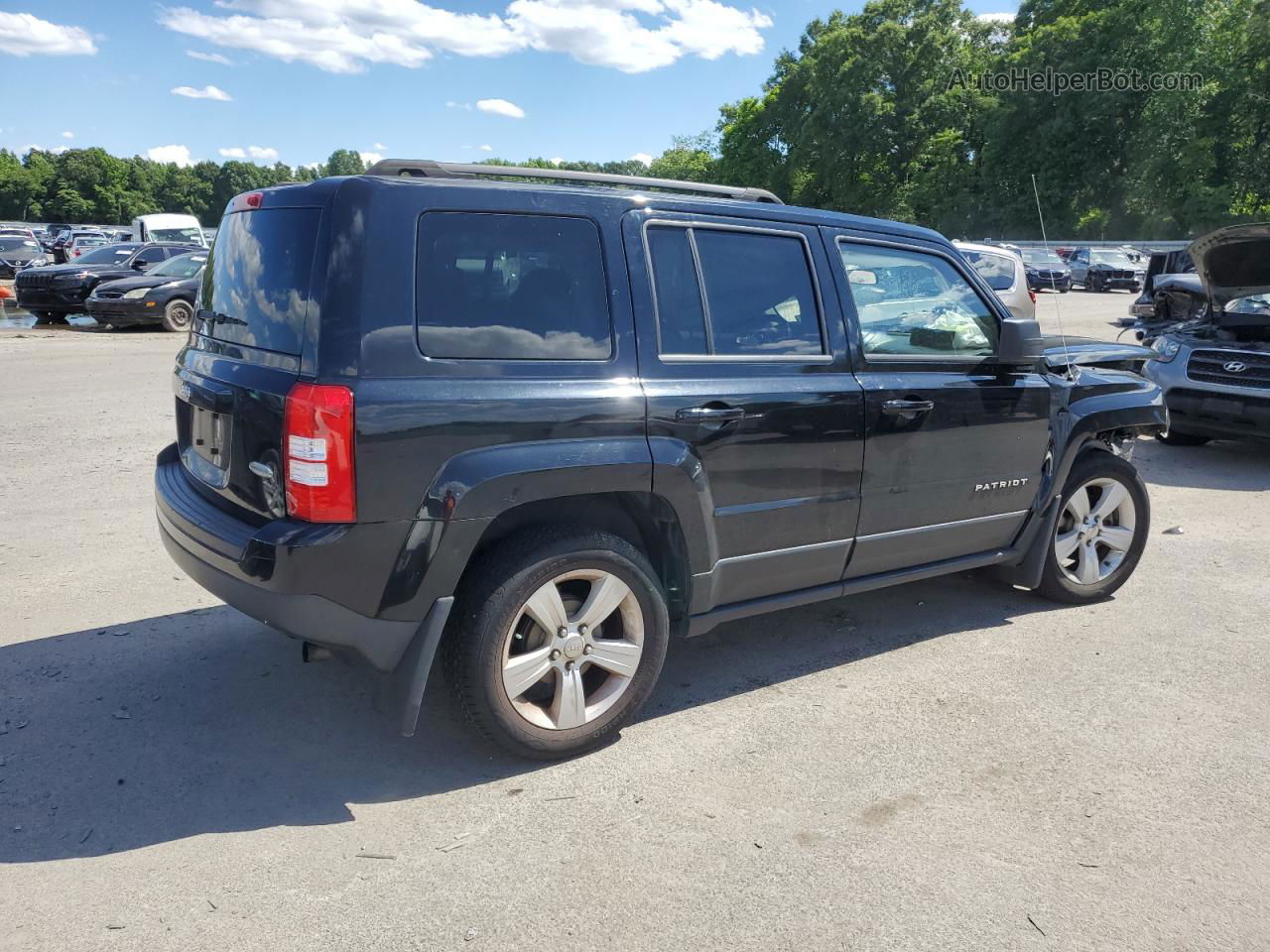 2014 Jeep Patriot Latitude Черный vin: 1C4NJPFB7ED764786