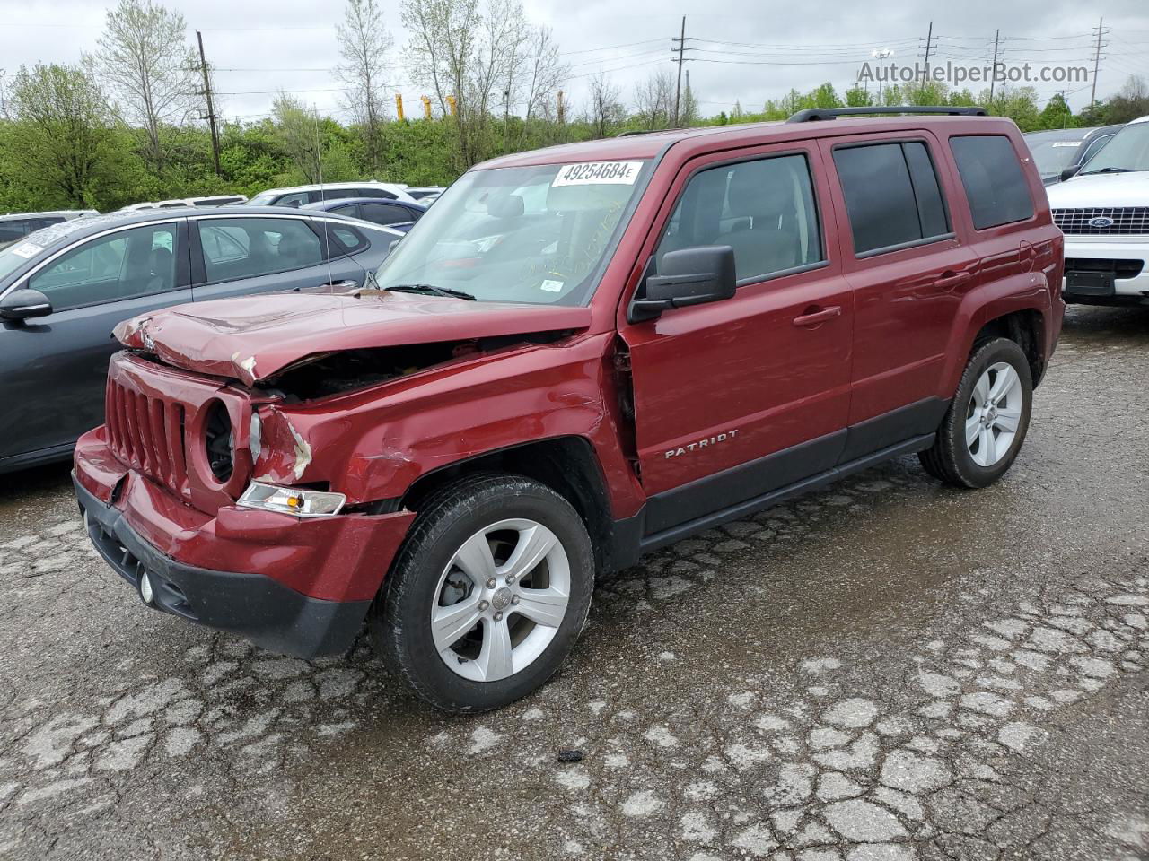 2014 Jeep Patriot Latitude Burgundy vin: 1C4NJPFB9ED547823