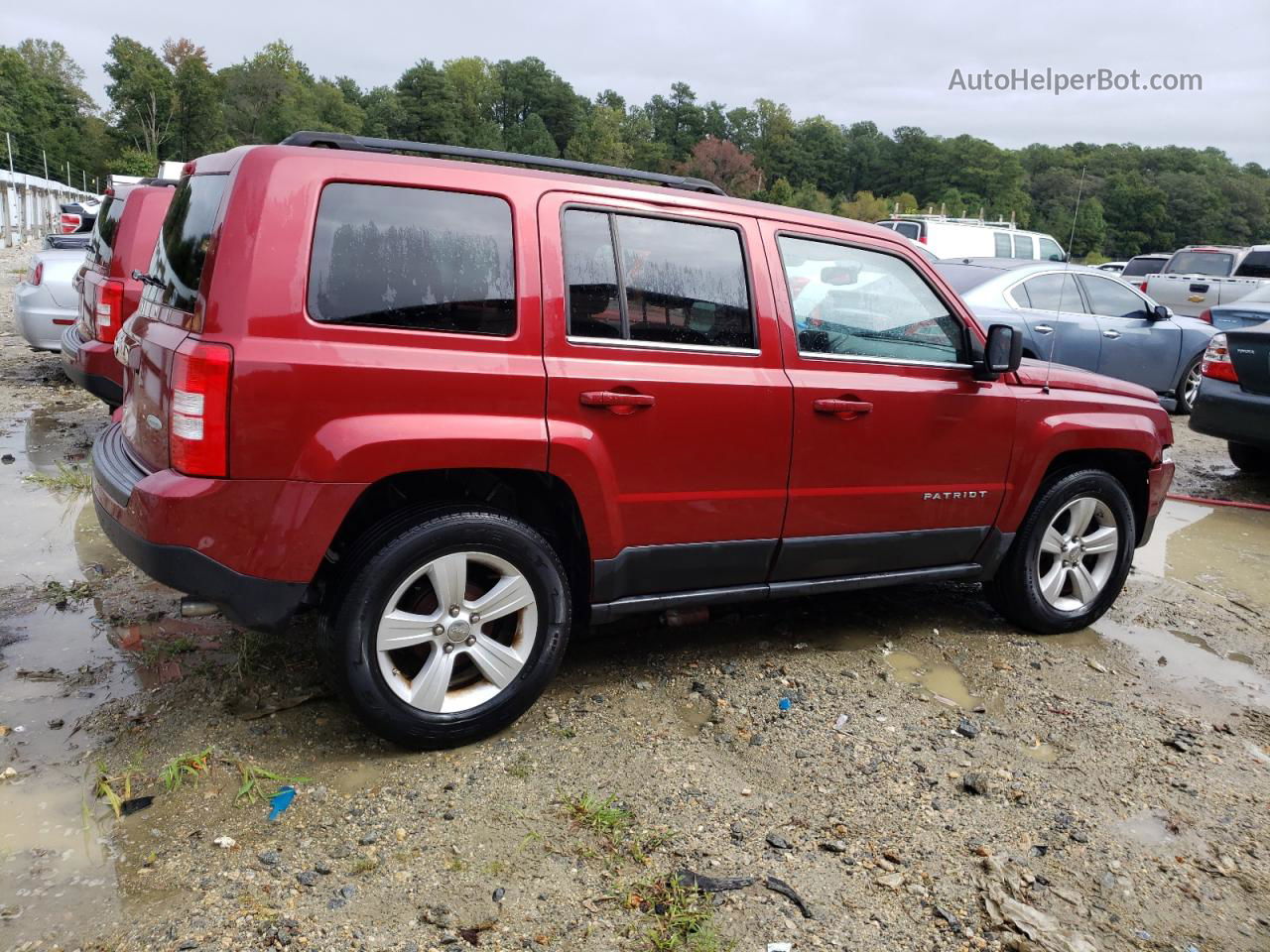 2012 Jeep Patriot Latitude Темно-бордовый vin: 1C4NJPFBXCD605550