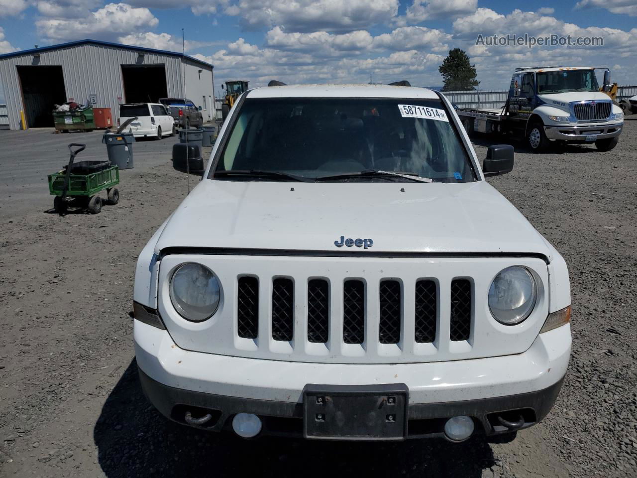 2014 Jeep Patriot Sport White vin: 1C4NJRBB0ED645950