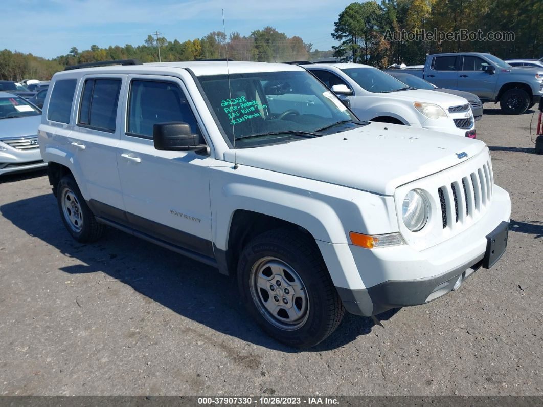 2016 Jeep Patriot Sport White vin: 1C4NJRBB0GD653436