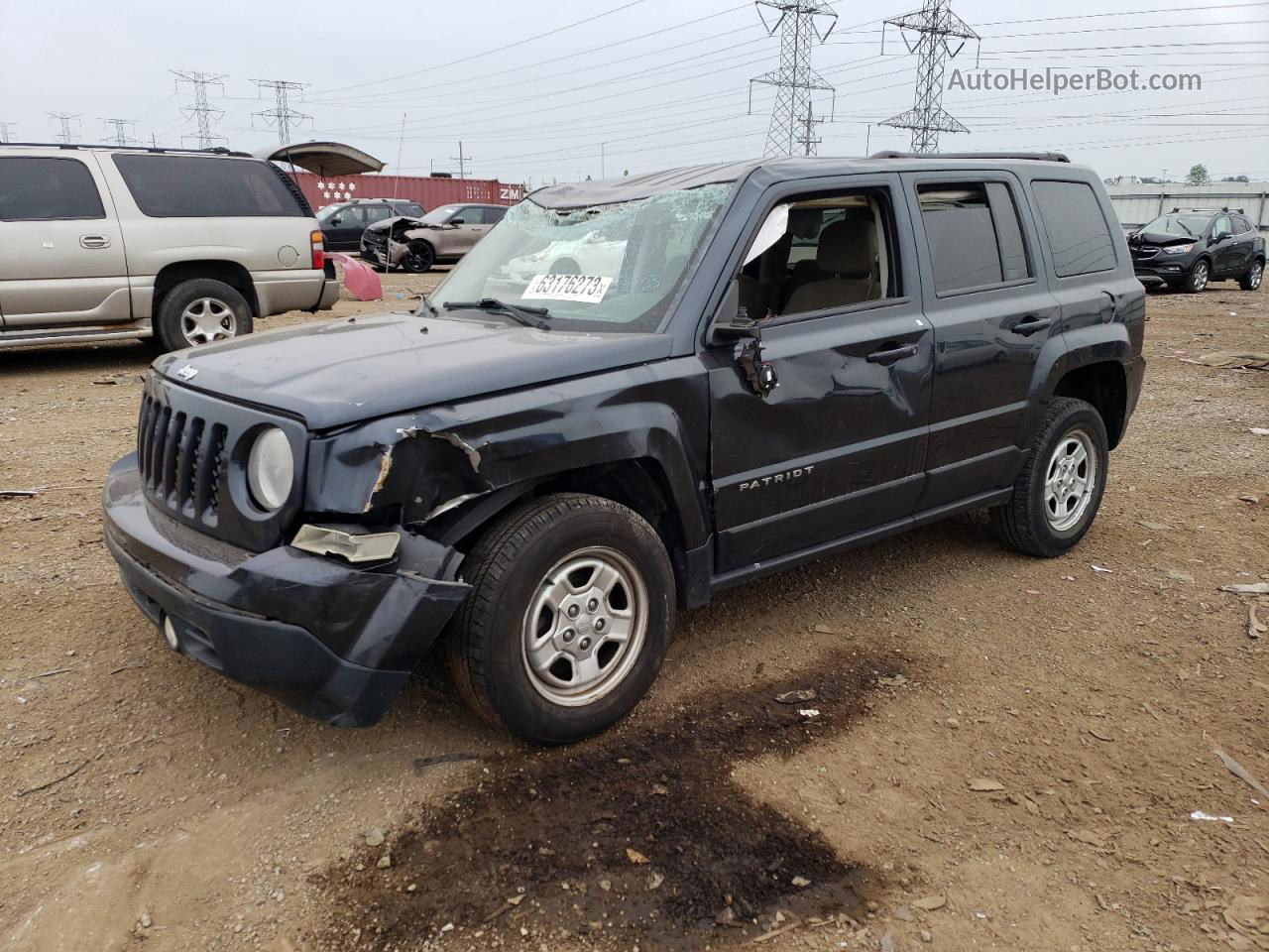 2014 Jeep Patriot Sport Черный vin: 1C4NJRBB2ED728537