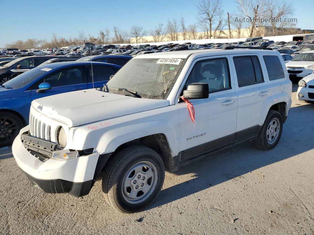 2014 Jeep Patriot Sport White vin: 1C4NJRBB2ED841565