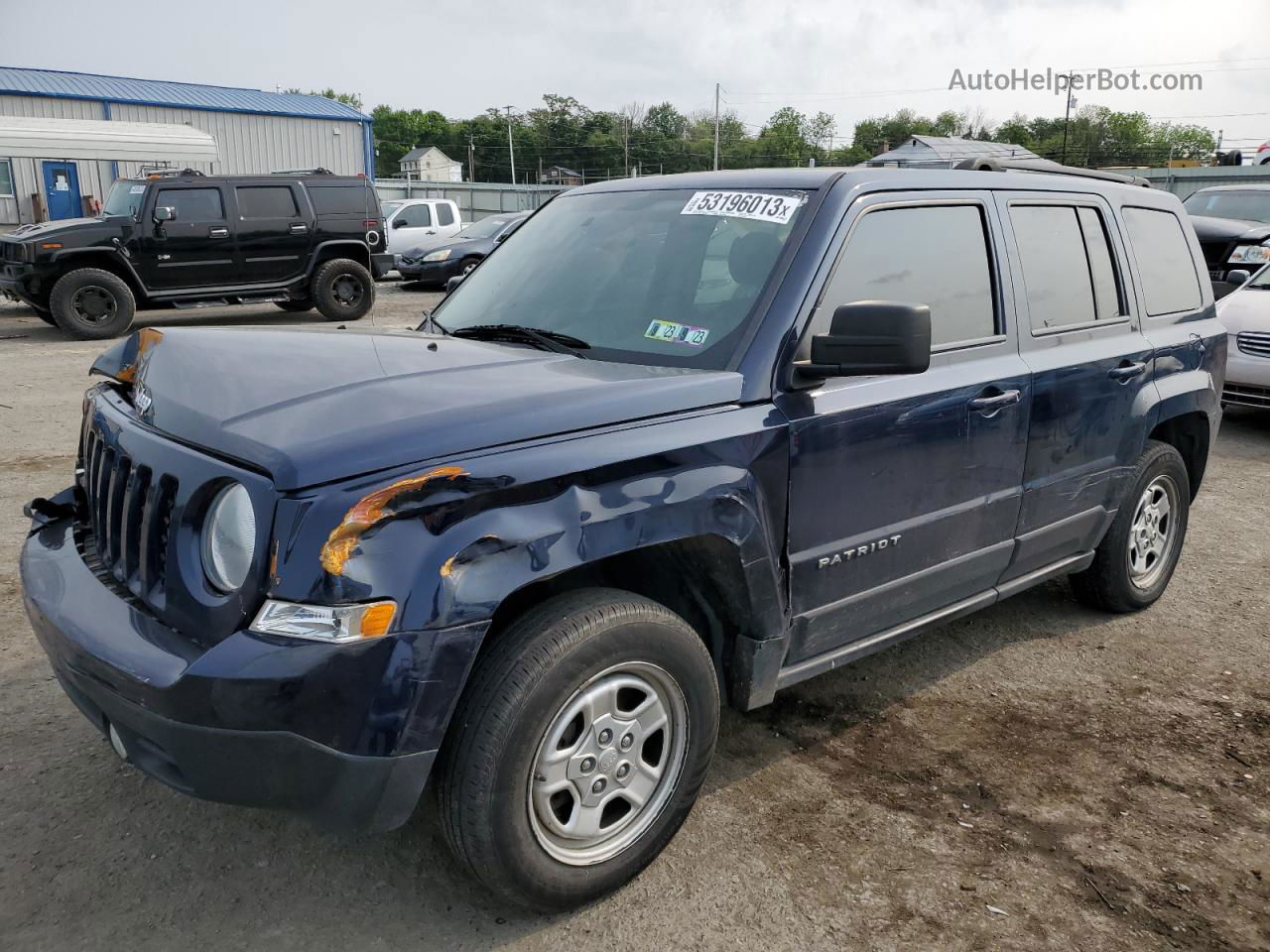 2016 Jeep Patriot Sport Синий vin: 1C4NJRBB3GD659134