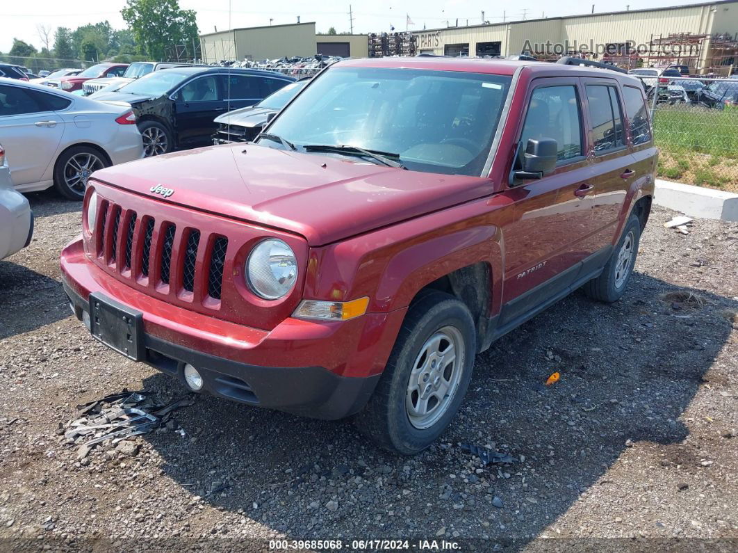 2014 Jeep Patriot Sport Maroon vin: 1C4NJRBB5ED841155