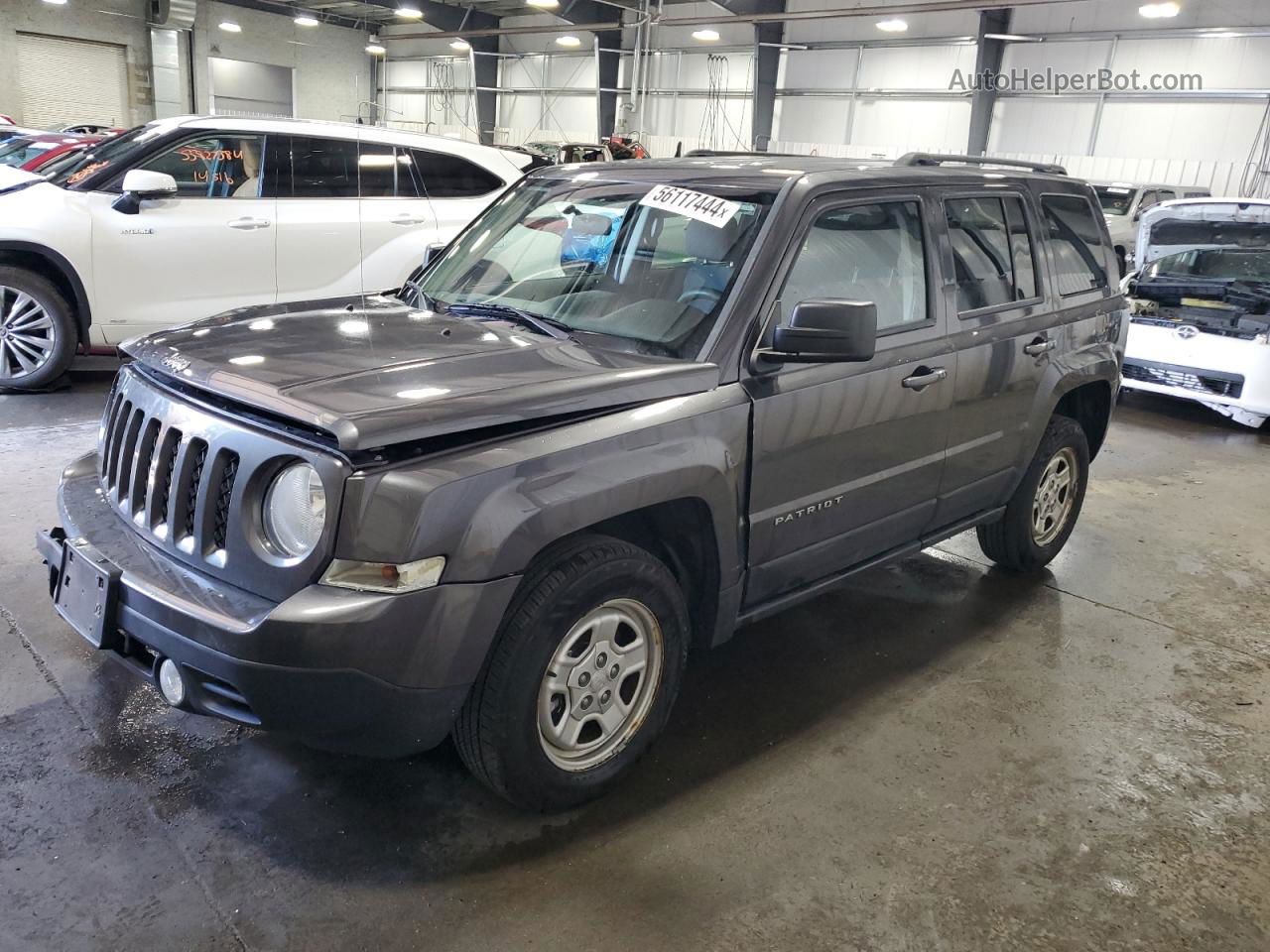 2014 Jeep Patriot Sport Gray vin: 1C4NJRBB5ED913875