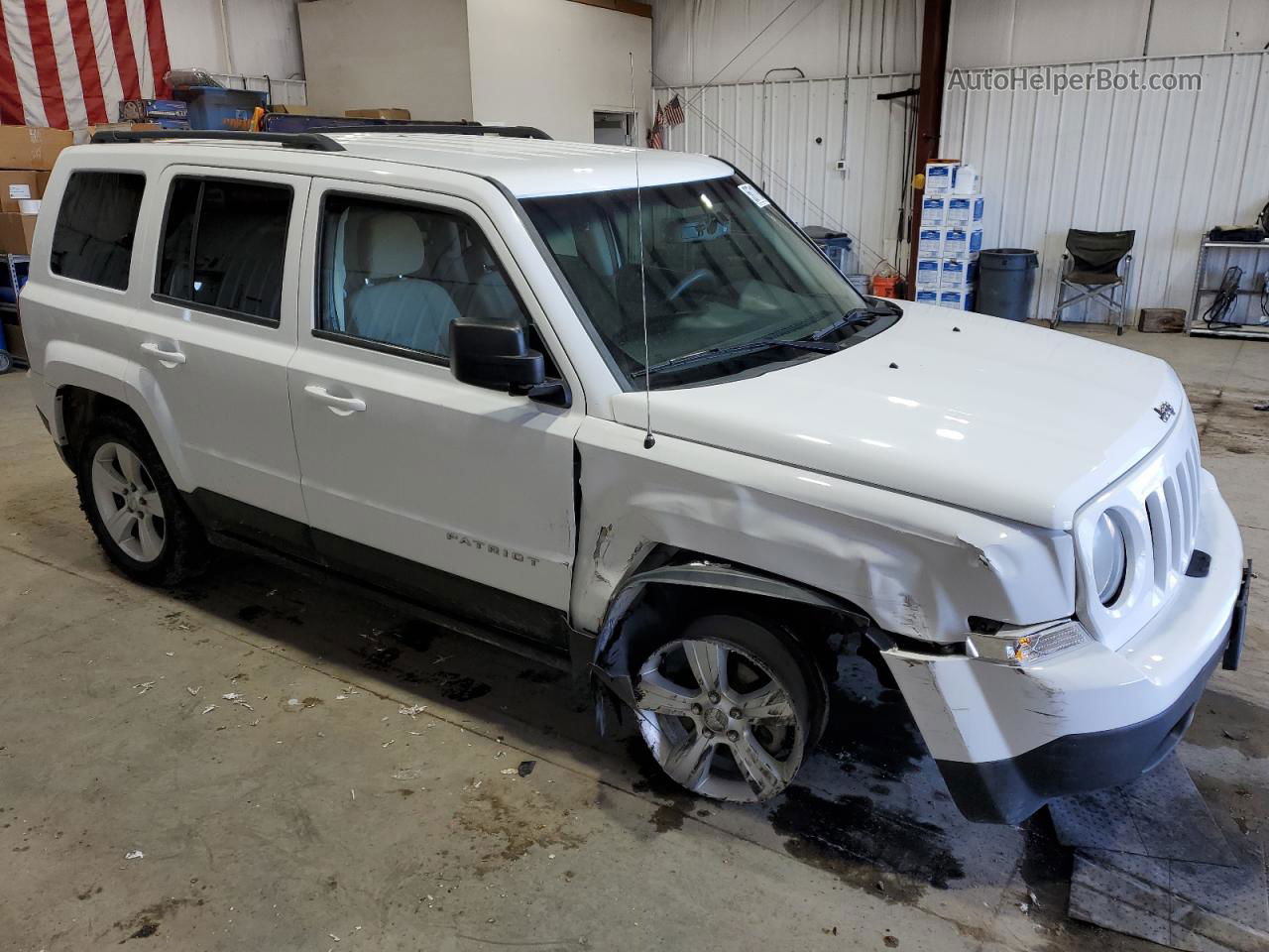 2014 Jeep Patriot Sport White vin: 1C4NJRBB6ED616503