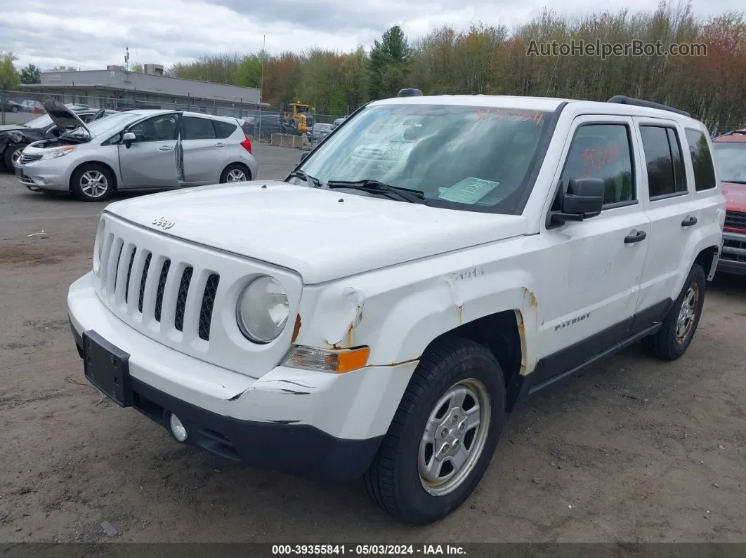 2014 Jeep Patriot Sport White vin: 1C4NJRBB7ED681389