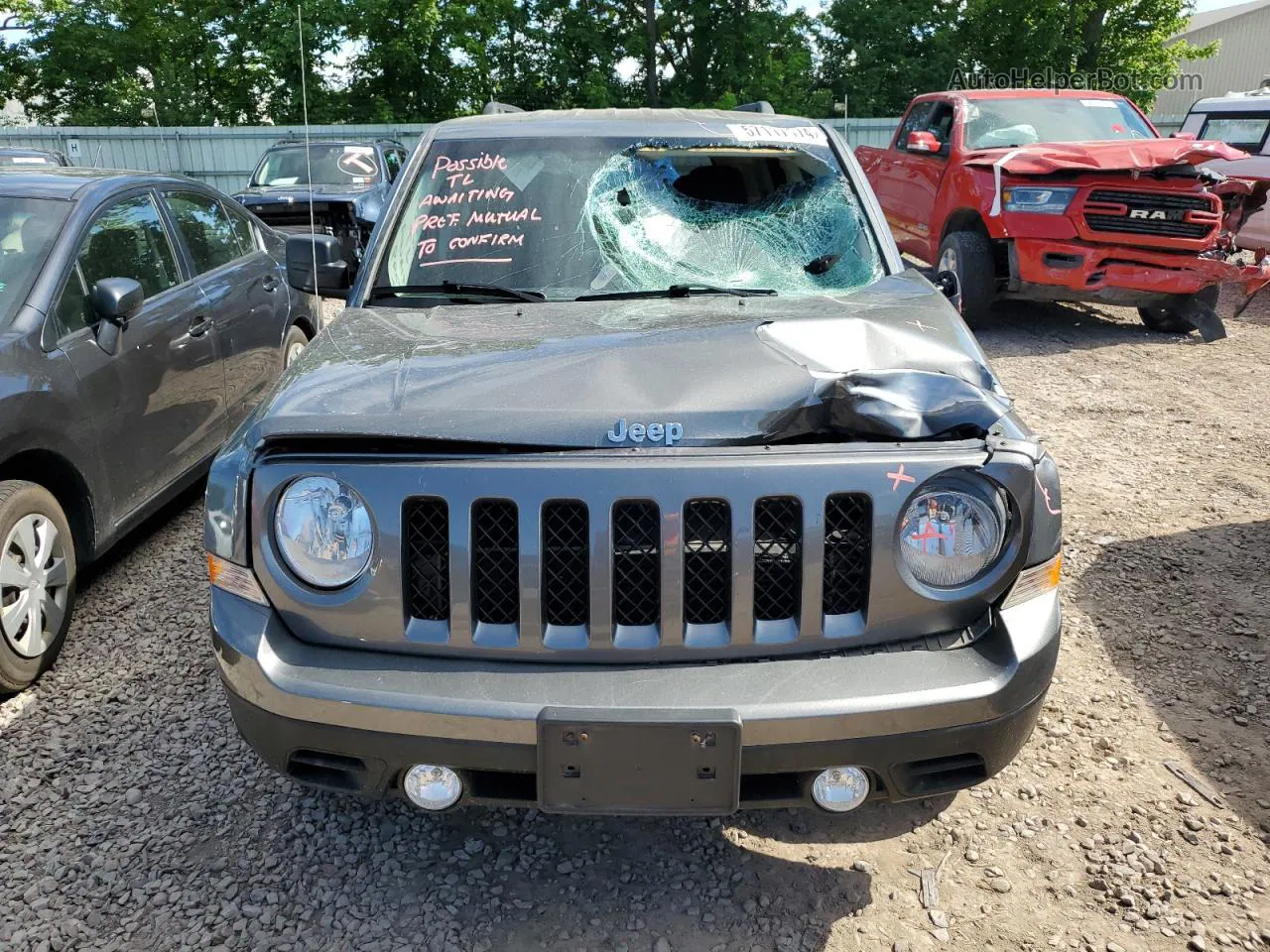 2014 Jeep Patriot Sport Gray vin: 1C4NJRBB9ED595484