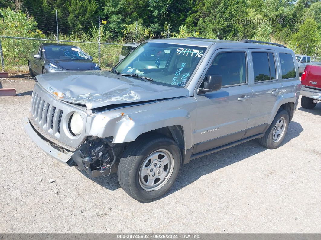 2014 Jeep Patriot Sport Silver vin: 1C4NJRBB9ED841496