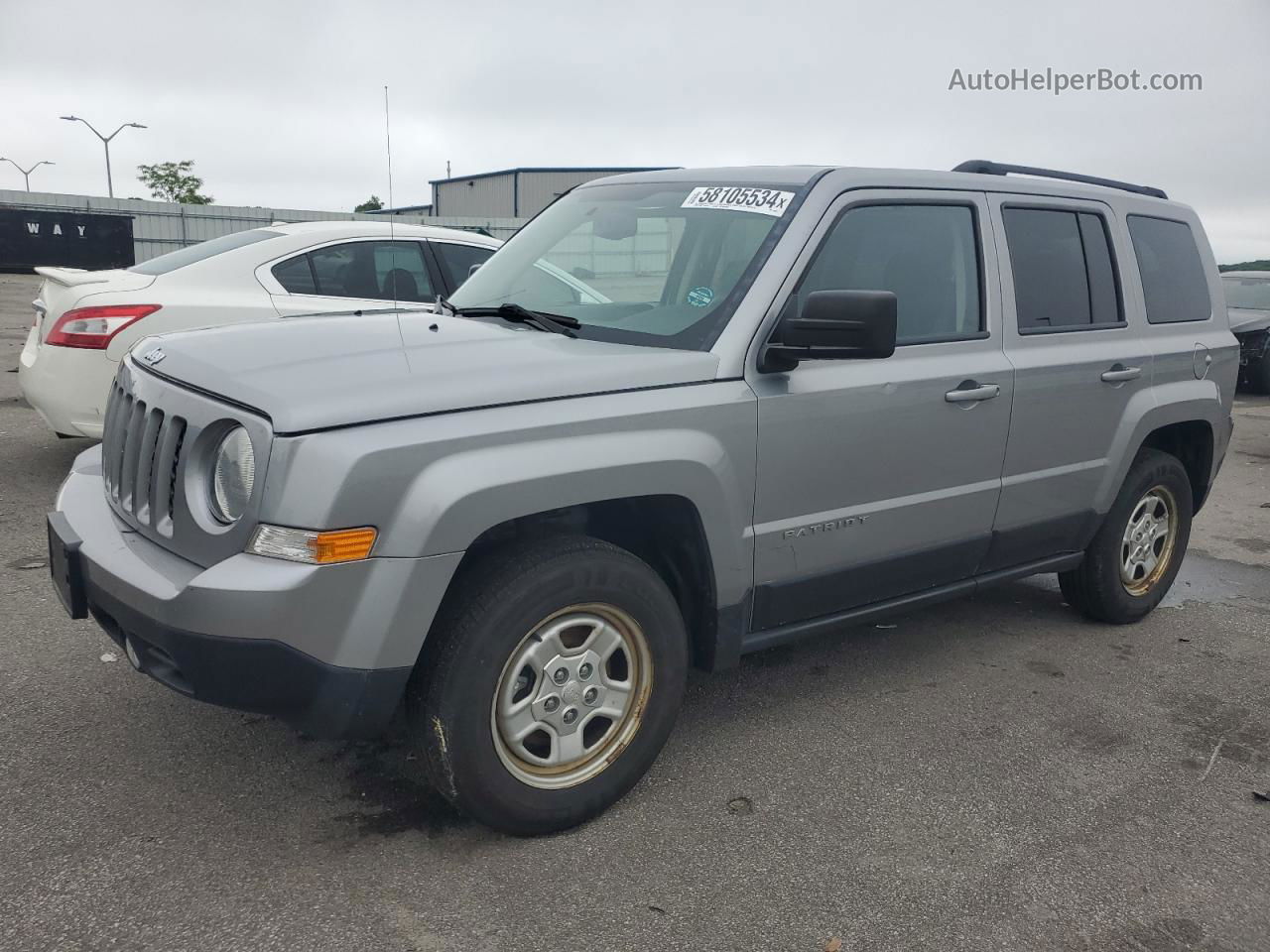 2016 Jeep Patriot Sport Silver vin: 1C4NJRBB9GD545249