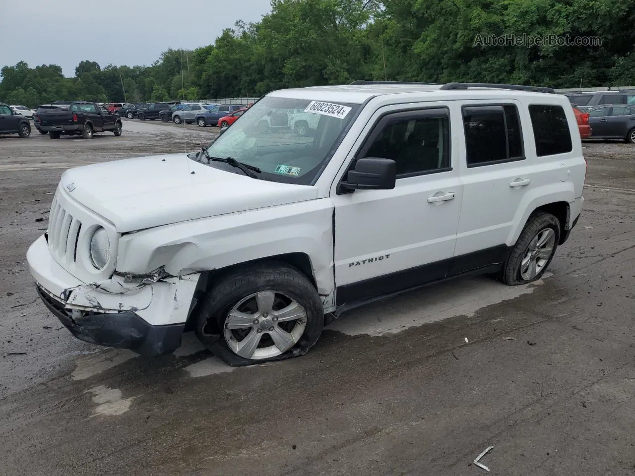 2016 Jeep Patriot Latitude Белый vin: 1C4NJRFB0GD618826