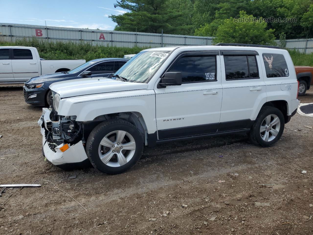 2016 Jeep Patriot Latitude White vin: 1C4NJRFB0GD746600