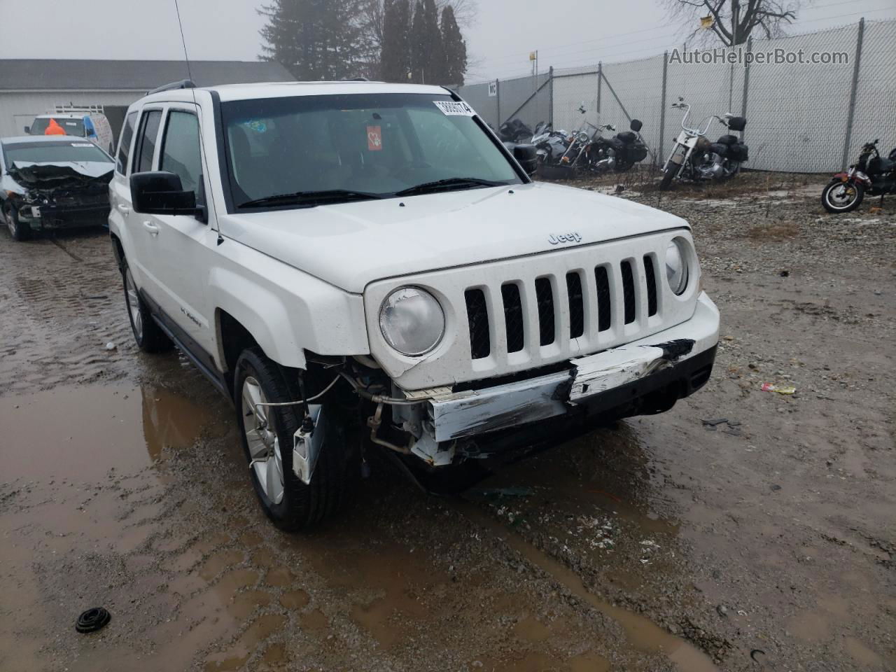 2014 Jeep Patriot Latitude Белый vin: 1C4NJRFB2ED509037