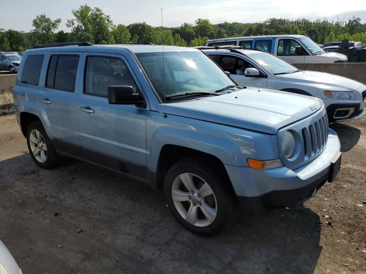 2014 Jeep Patriot Latitude Синий vin: 1C4NJRFB2ED532284