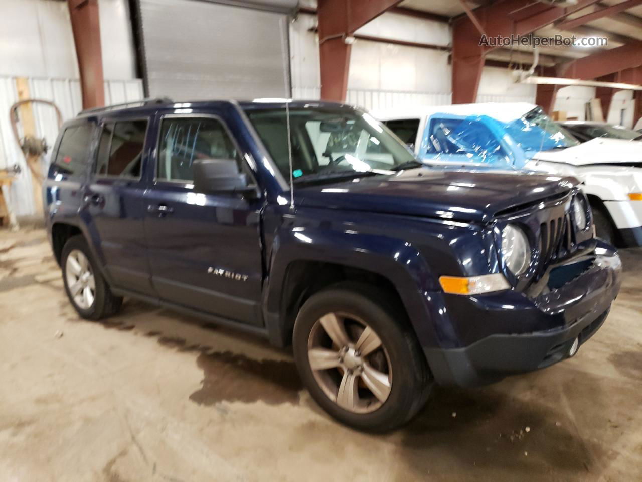 2016 Jeep Patriot Latitude Синий vin: 1C4NJRFB3GD654011