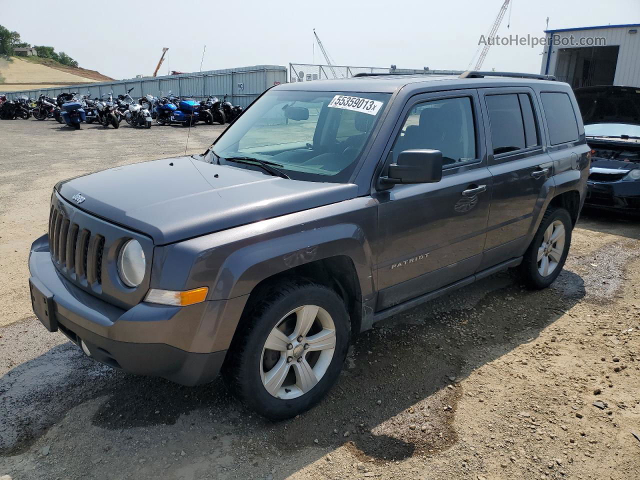 2016 Jeep Patriot Latitude Серый vin: 1C4NJRFB3GD718421