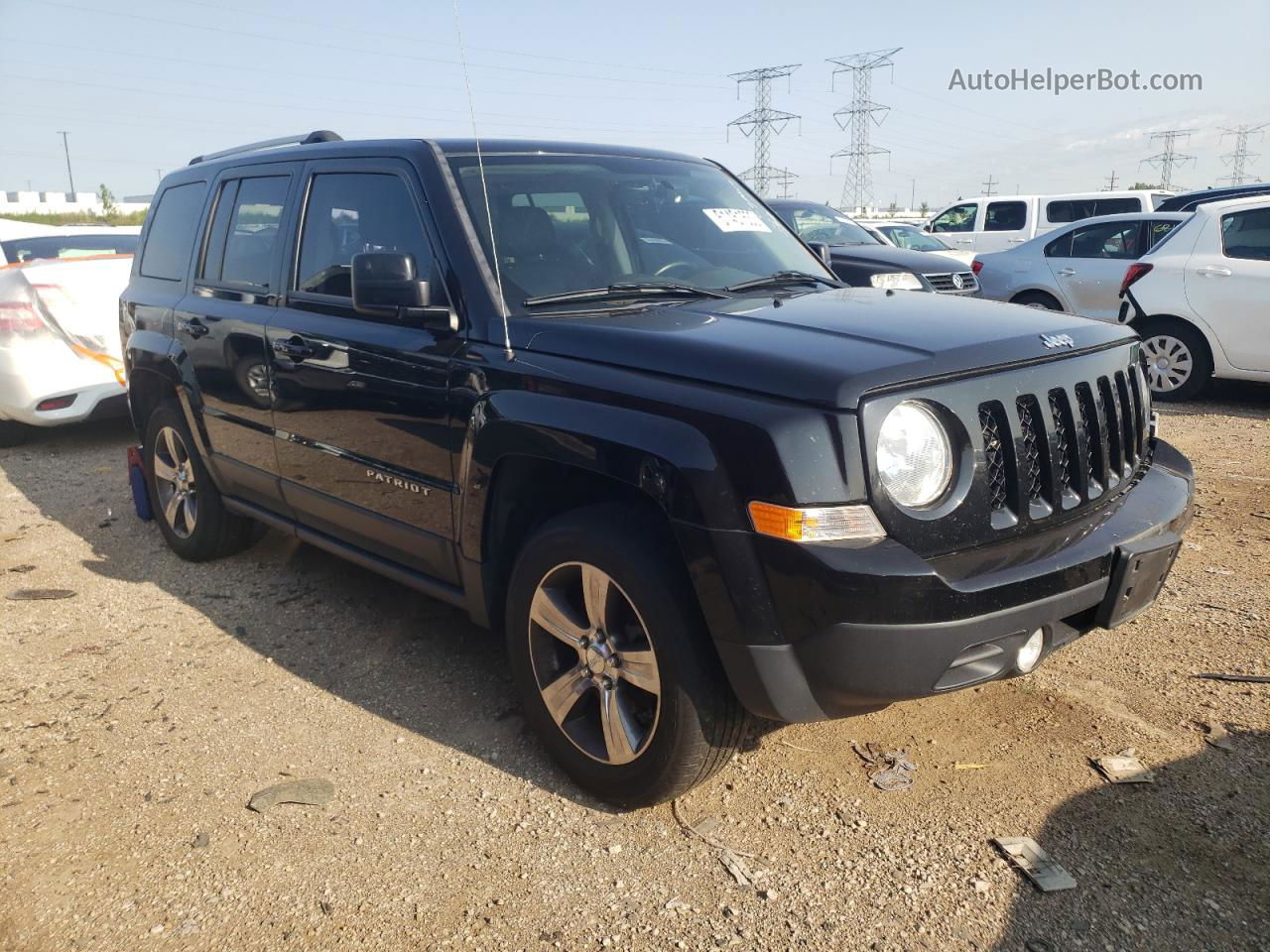 2016 Jeep Patriot Latitude Черный vin: 1C4NJRFB3GD729693