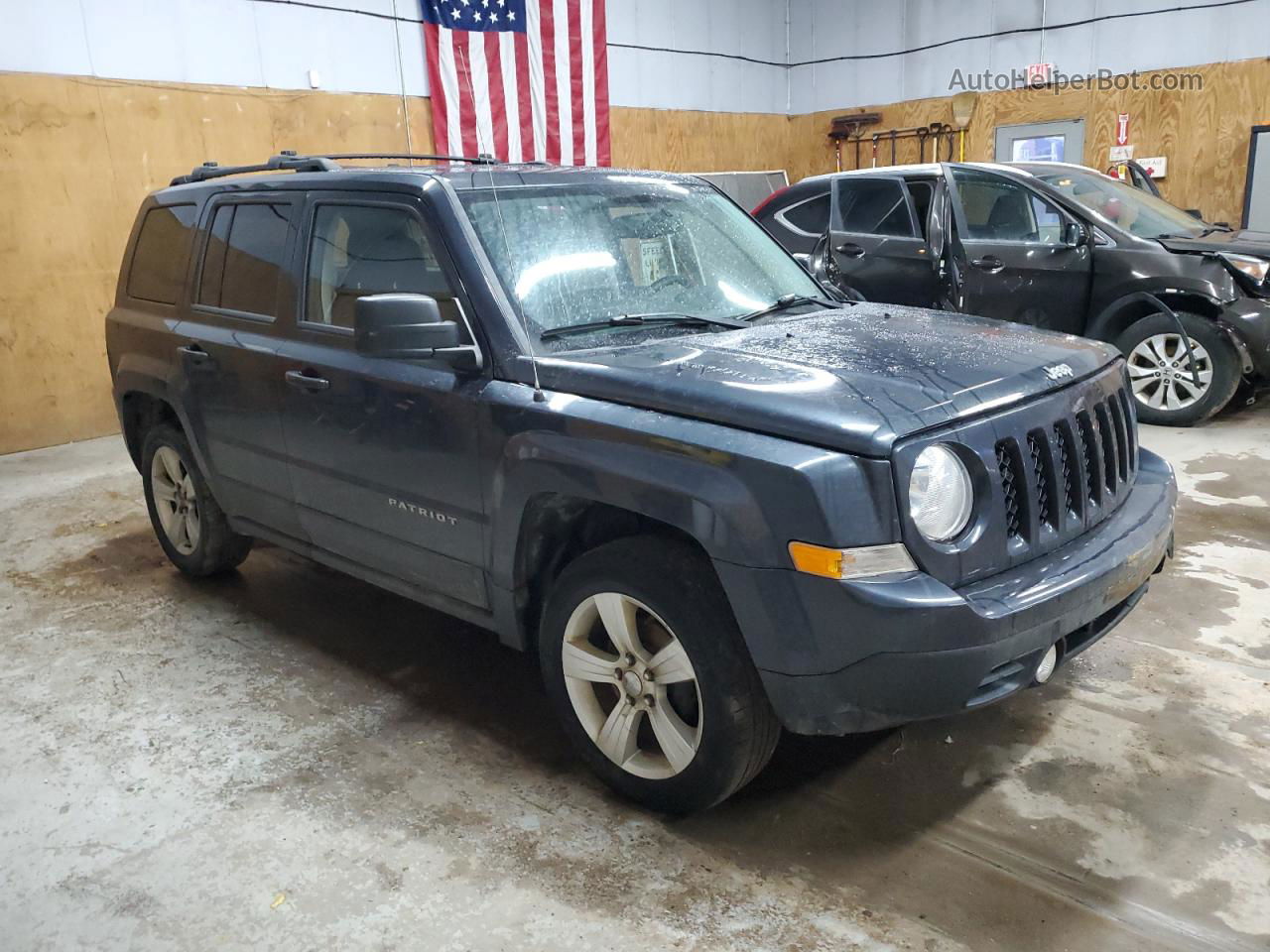 2014 Jeep Patriot Latitude Серый vin: 1C4NJRFB4ED617370