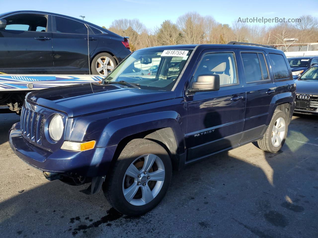 2014 Jeep Patriot Latitude Синий vin: 1C4NJRFB4ED653026