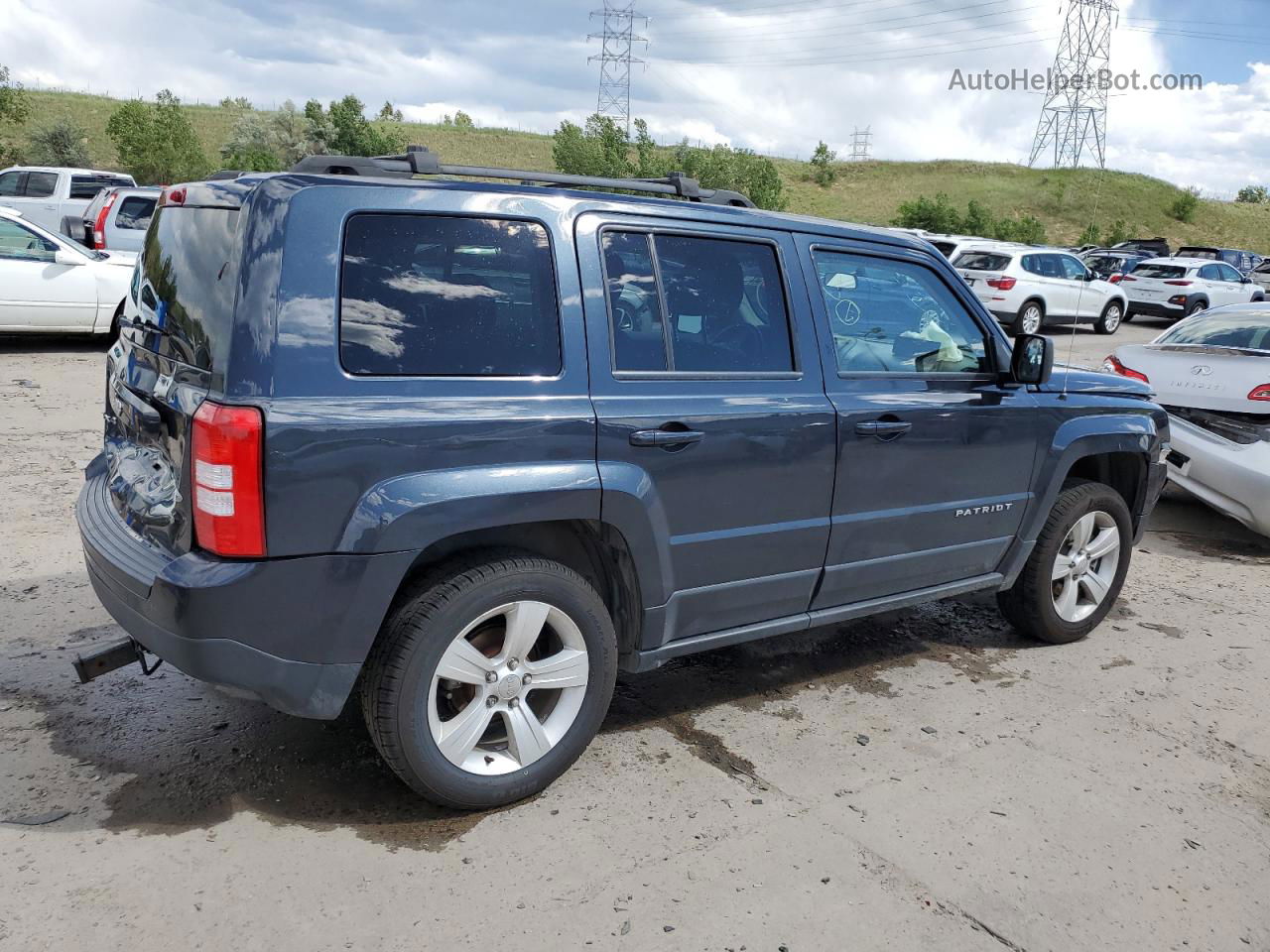 2014 Jeep Patriot Latitude Синий vin: 1C4NJRFB4ED858927