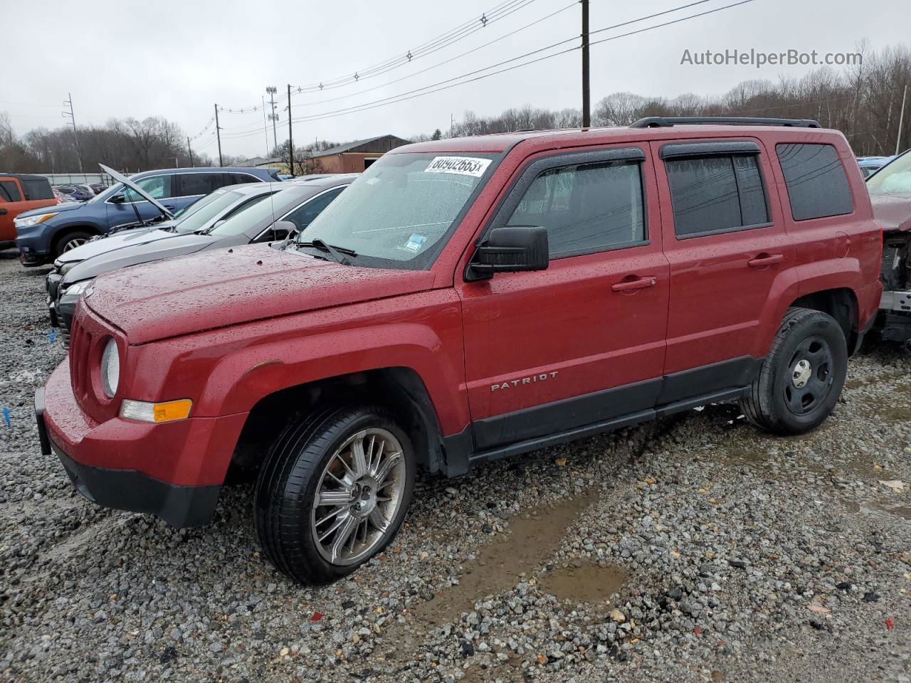 2012 Jeep Patriot Latitude Red vin: 1C4NJRFB6CD655616