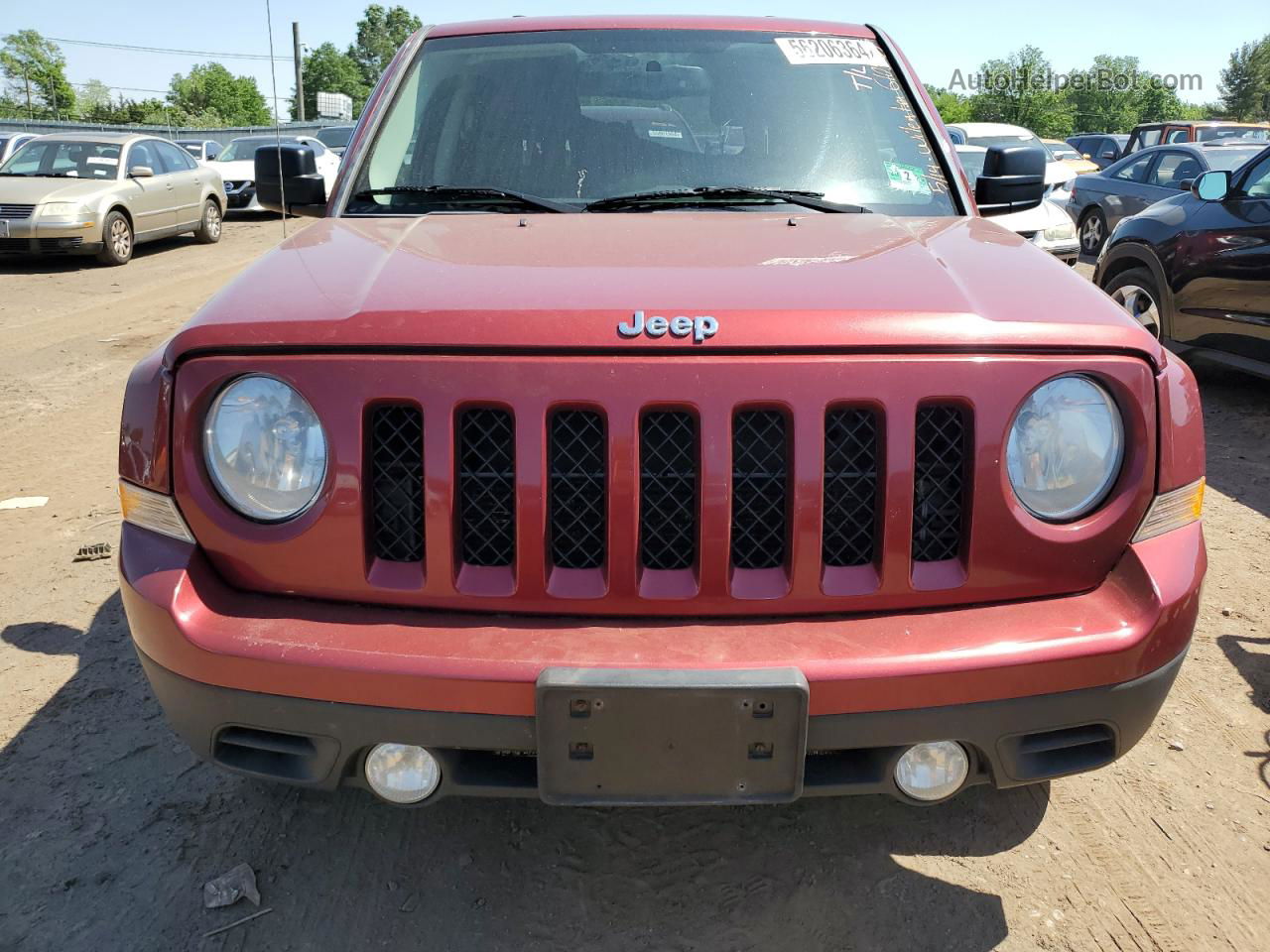 2014 Jeep Patriot Latitude Red vin: 1C4NJRFB6ED713193