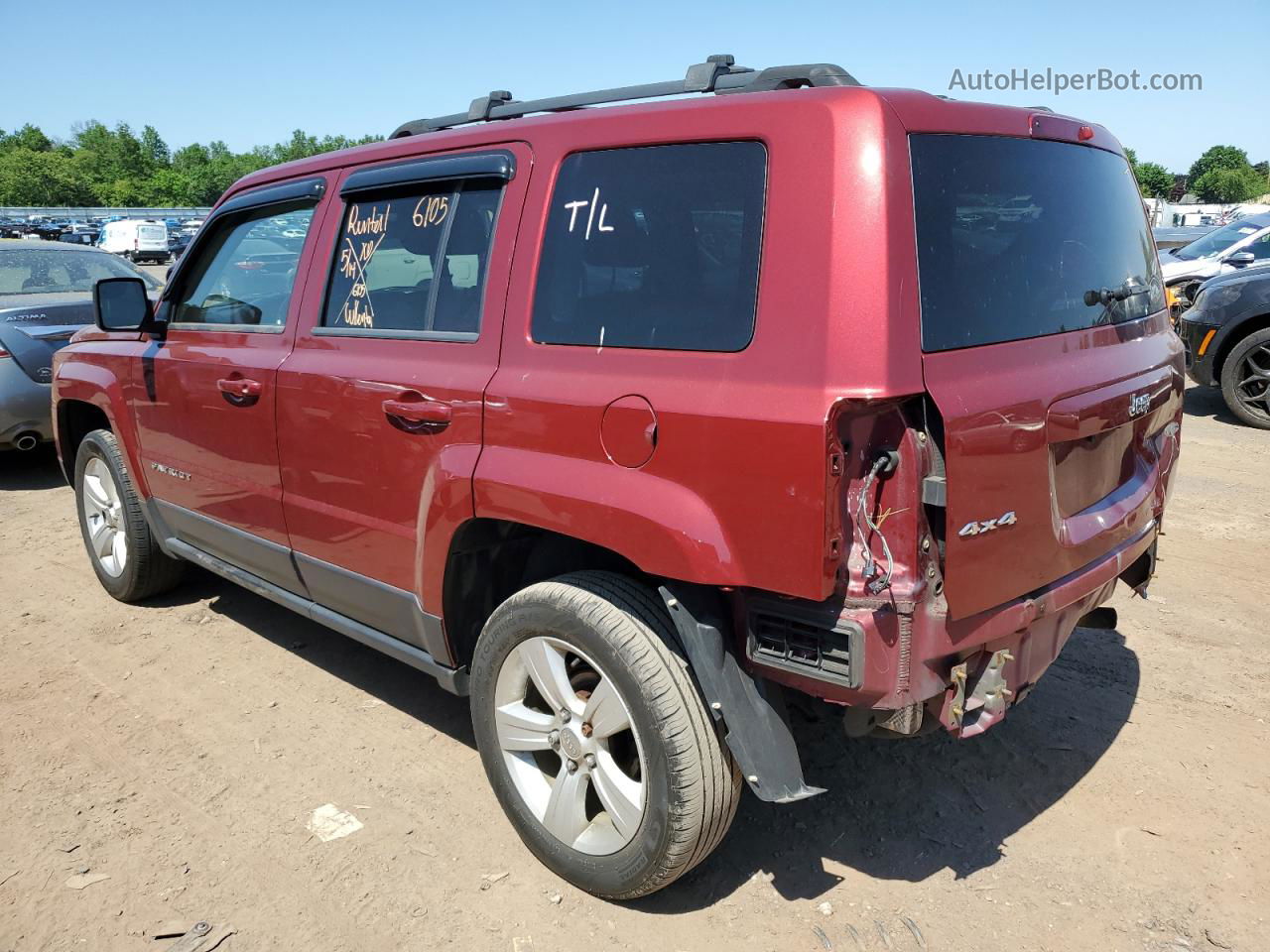 2014 Jeep Patriot Latitude Red vin: 1C4NJRFB6ED713193