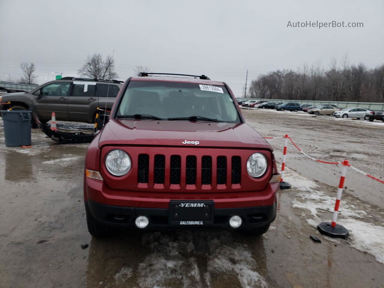 2014 Jeep Patriot Latitude Red vin: 1C4NJRFB7ED658785