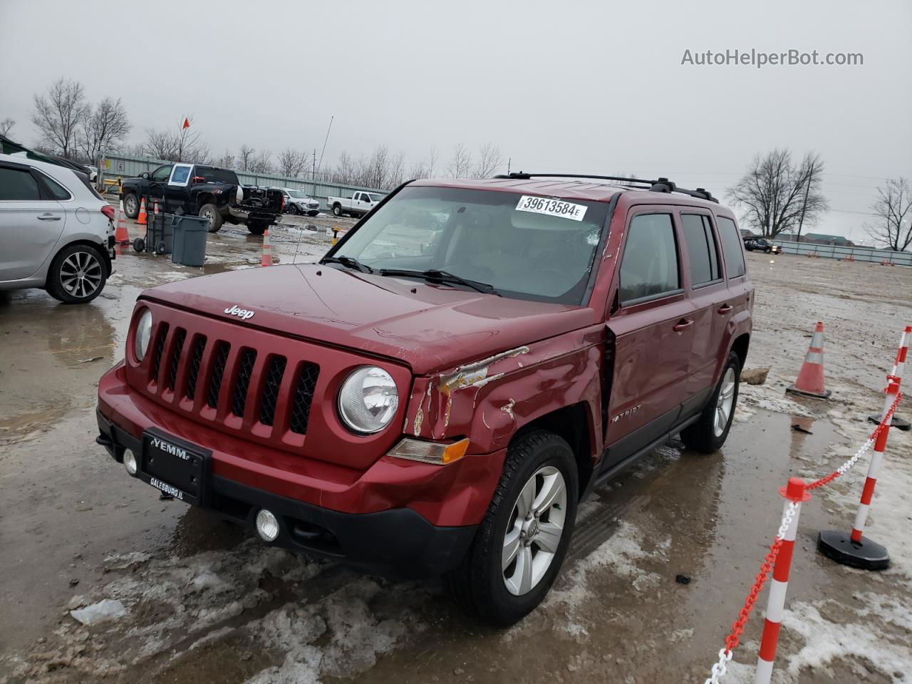 2014 Jeep Patriot Latitude Red vin: 1C4NJRFB7ED658785