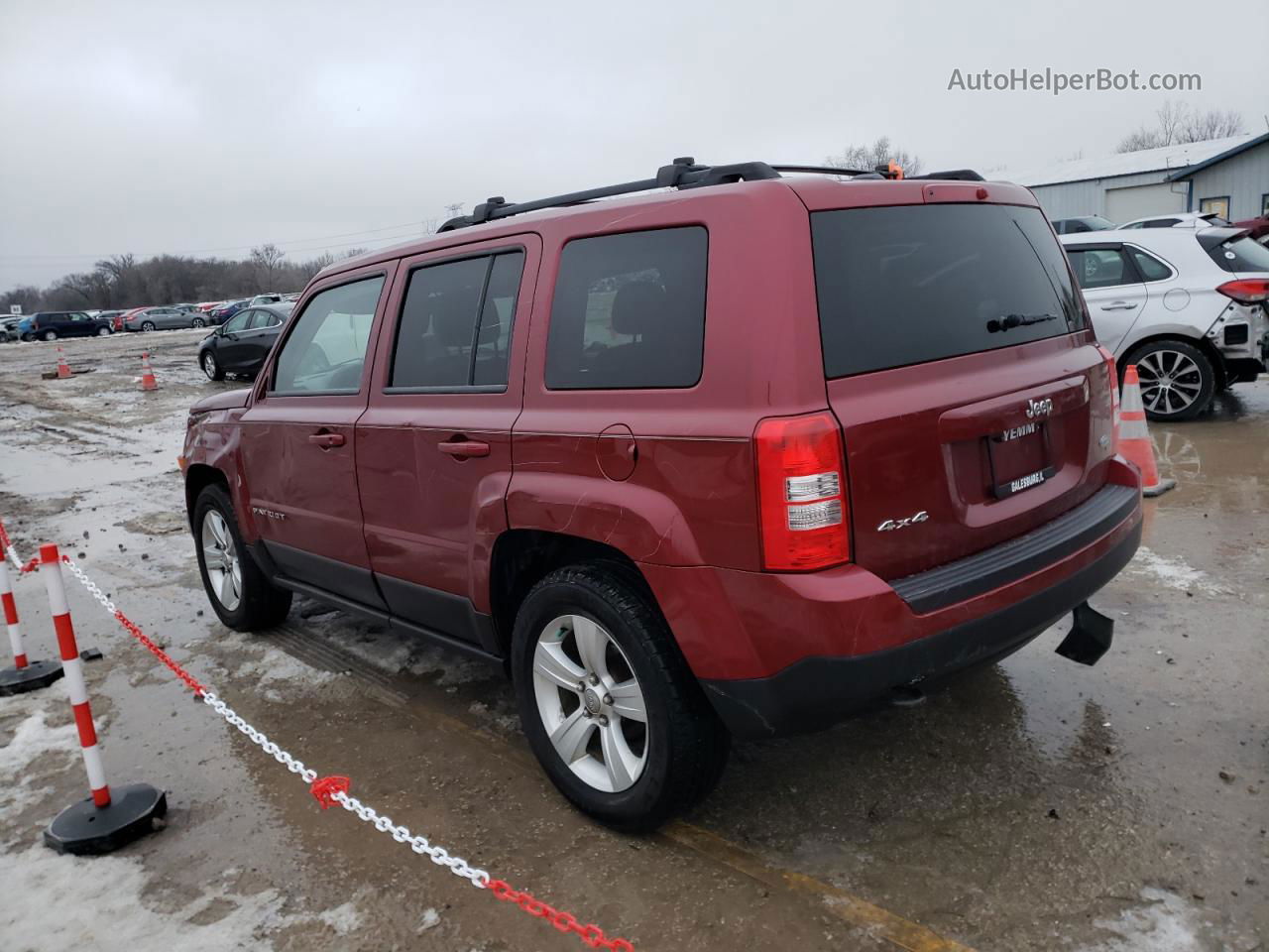 2014 Jeep Patriot Latitude Red vin: 1C4NJRFB7ED658785