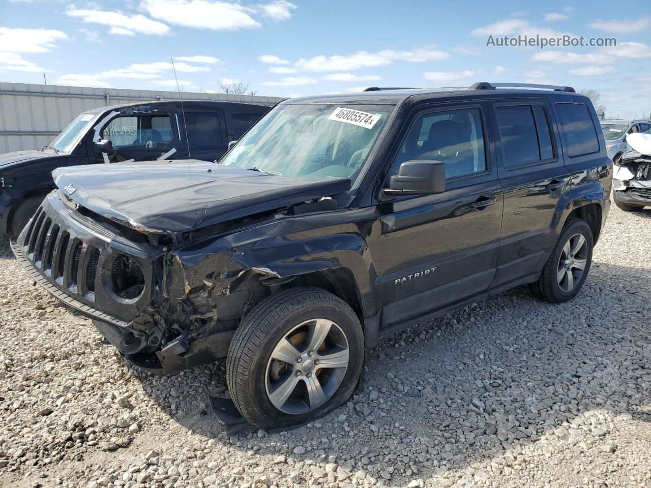 2016 Jeep Patriot Latitude Черный vin: 1C4NJRFB7GD658661