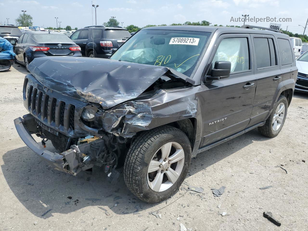 2016 Jeep Patriot Latitude Серый vin: 1C4NJRFB8GD501253