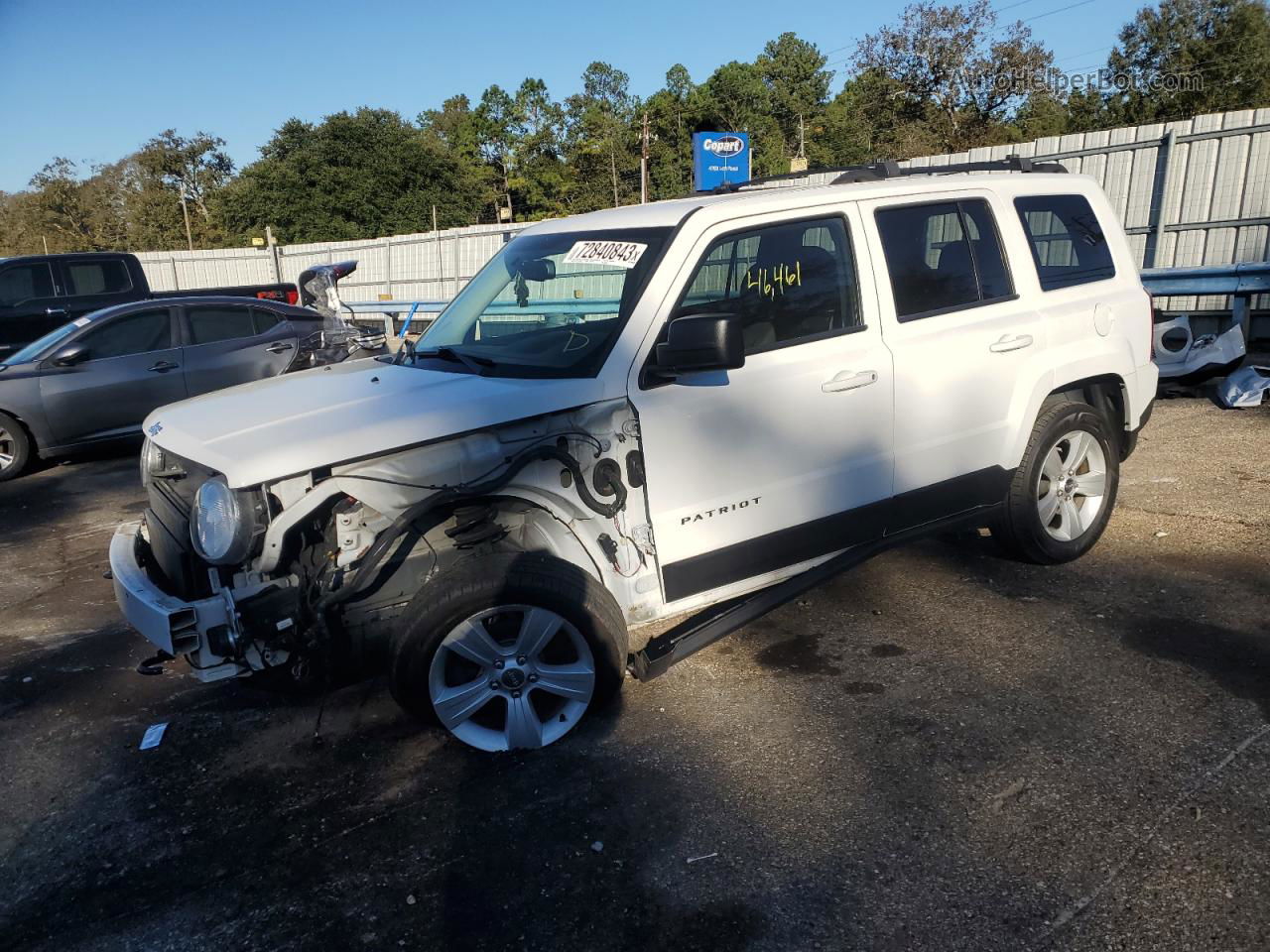 2016 Jeep Patriot Latitude White vin: 1C4NJRFB8GD664209