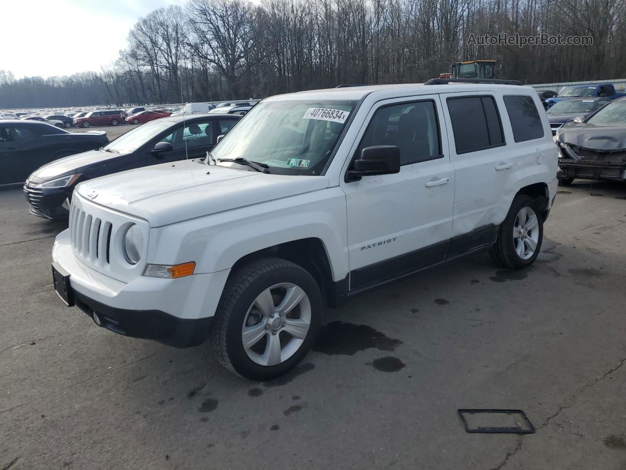 2014 Jeep Patriot Latitude Белый vin: 1C4NJRFB9ED810081