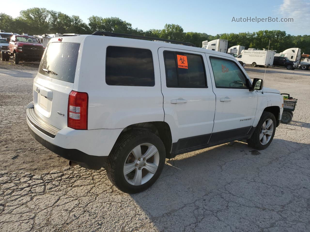 2014 Jeep Patriot Latitude Белый vin: 1C4NJRFB9ED832033