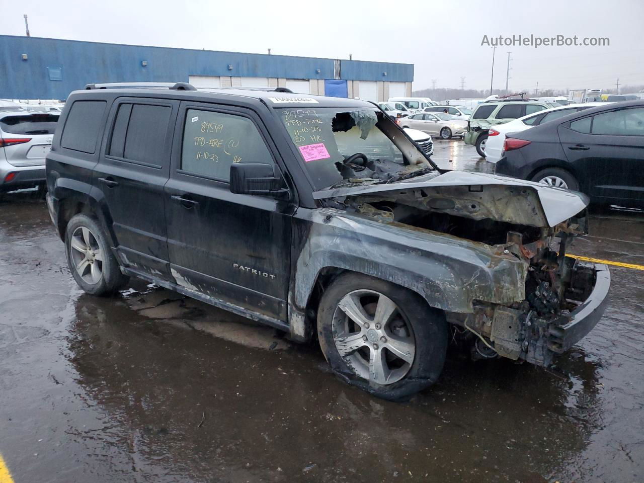 2016 Jeep Patriot Latitude Black vin: 1C4NJRFB9GD745137