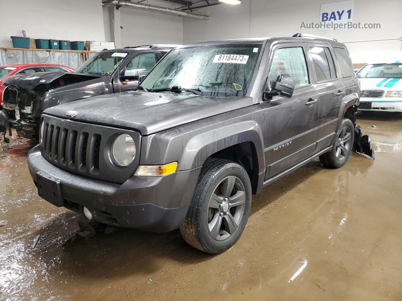 2016 Jeep Patriot Latitude Угольный vin: 1C4NJRFBXGD718559