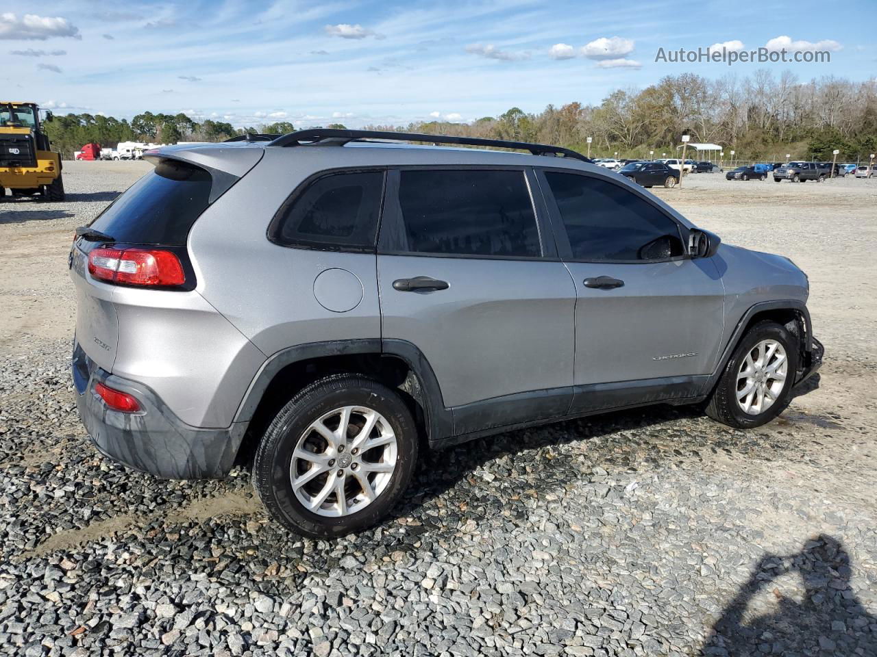 2015 Jeep Cherokee Sport Silver vin: 1C4PJLAB0FW597301