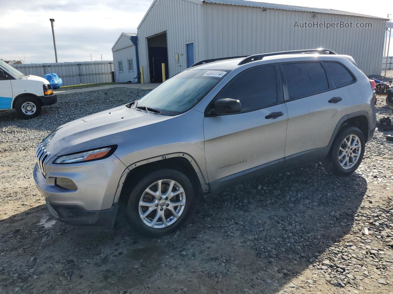 2015 Jeep Cherokee Sport Silver vin: 1C4PJLAB0FW597301