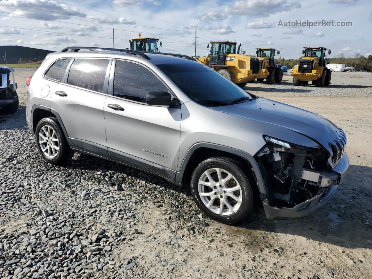 2015 Jeep Cherokee Sport Серебряный vin: 1C4PJLAB0FW597301