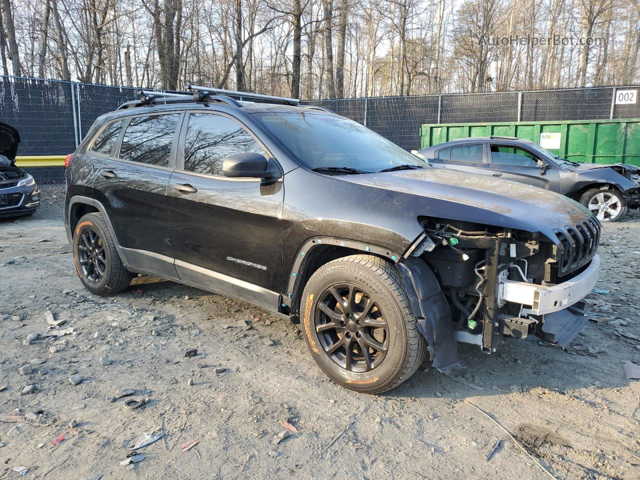 2015 Jeep Cherokee Sport Black vin: 1C4PJLAB0FW761775