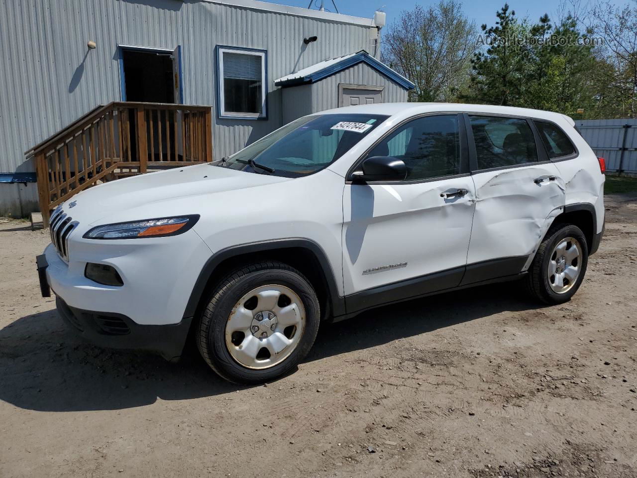 2016 Jeep Cherokee Sport White vin: 1C4PJLAB0GW272553