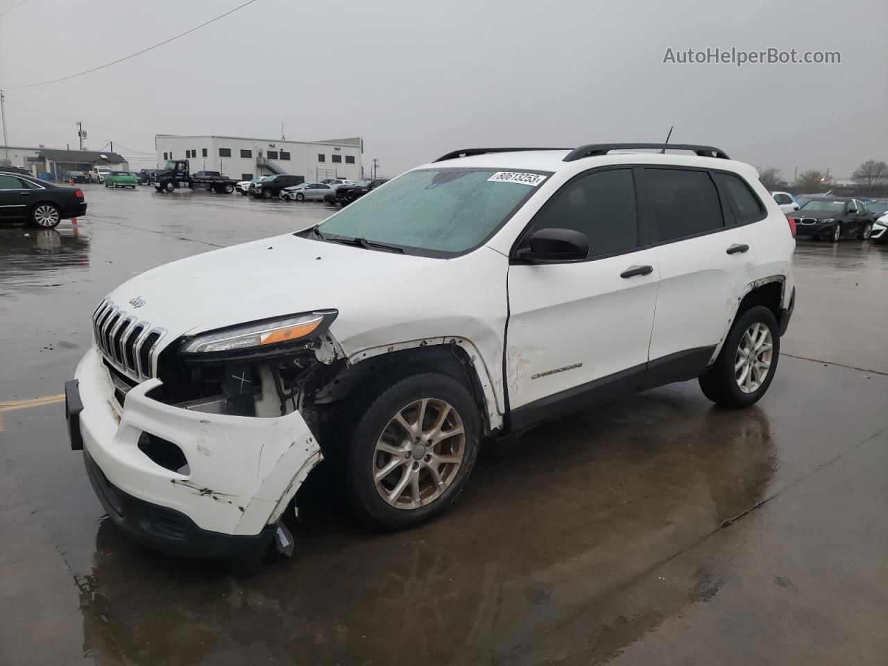 2015 Jeep Cherokee Sport Белый vin: 1C4PJLAB1FW596769