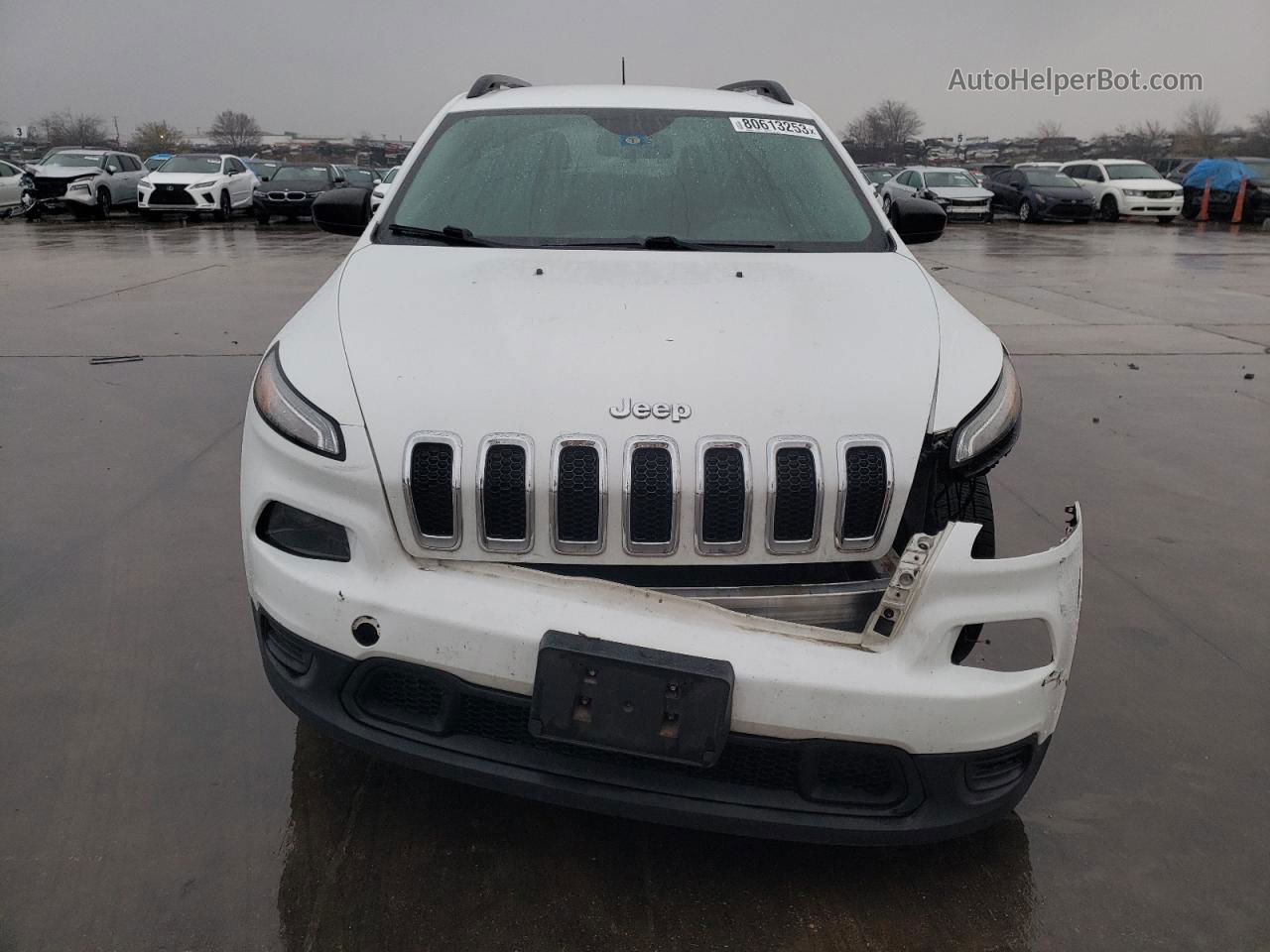 2015 Jeep Cherokee Sport Белый vin: 1C4PJLAB1FW596769