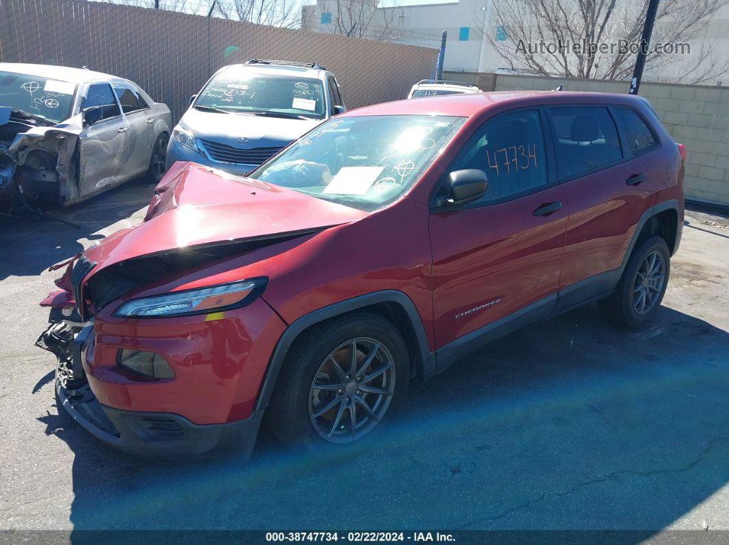 2015 Jeep Cherokee Sport Red vin: 1C4PJLAB1FW701181