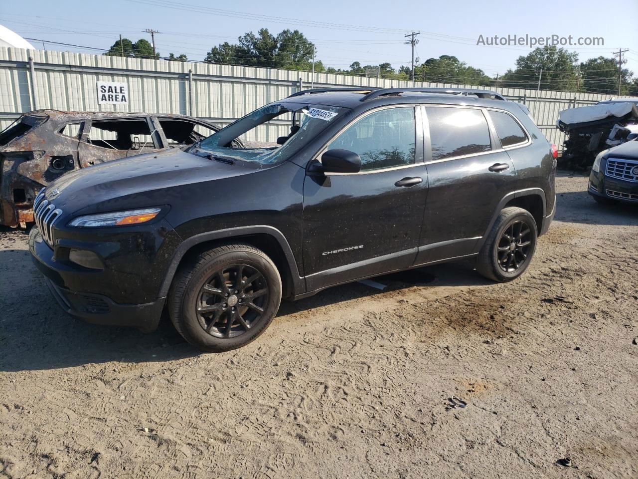 2016 Jeep Cherokee Sport Black vin: 1C4PJLAB1GW257107