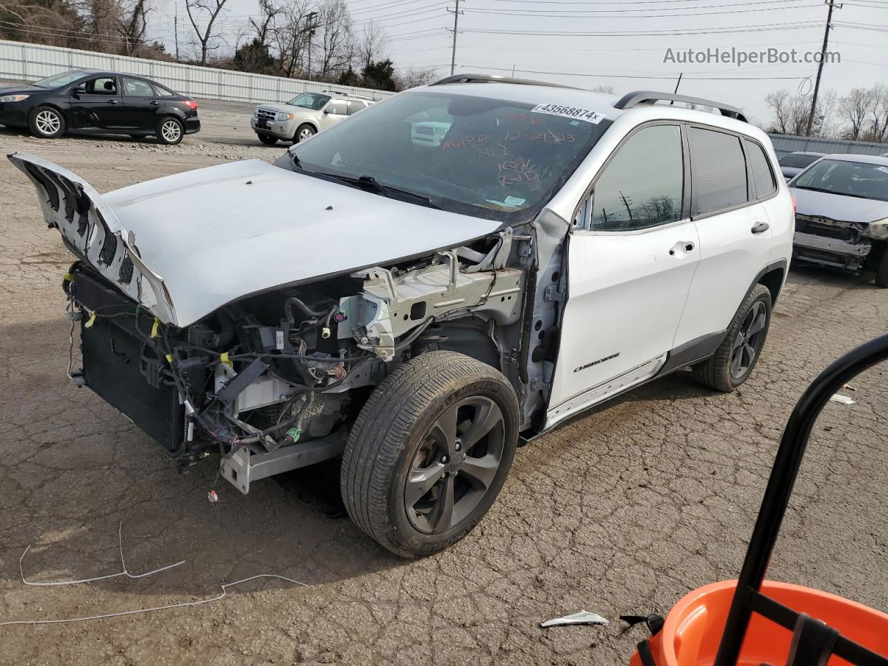 2016 Jeep Cherokee Sport White vin: 1C4PJLAB1GW330105