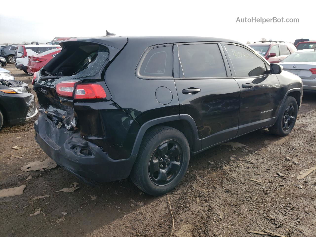 2014 Jeep Cherokee Sport Black vin: 1C4PJLAB2EW274012