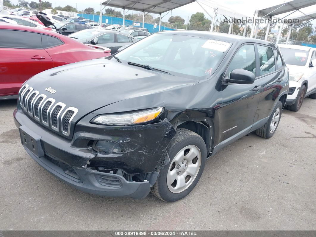 2014 Jeep Cherokee Sport Black vin: 1C4PJLAB2EW305761